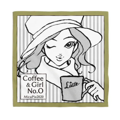 Coffee＆Girl "No.O" バンダナ