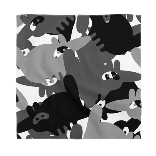 タヌキいっぱいバンダナ Bandana