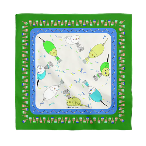 トリ絵の具　セキセイインコセット Bandana