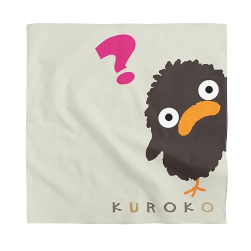 くろこ（黒っぽいヒヨコ）のぞき Bandana