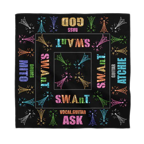 S.W.A.n.T.　電波塔バンダナ　黒 Bandana