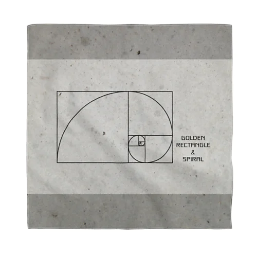 黄金長方形と黄金螺旋-2.0 バンダナ