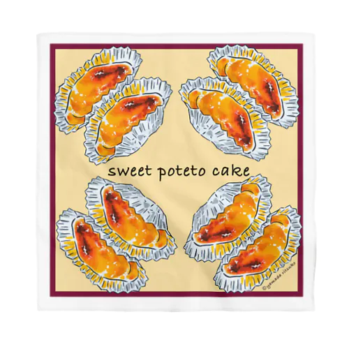 お菓子シリーズ　Sweet Poteto Cake バンダナ