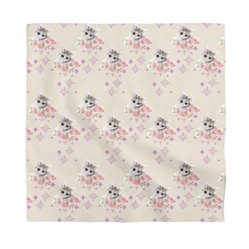 お花にゃんこ2 Bandana