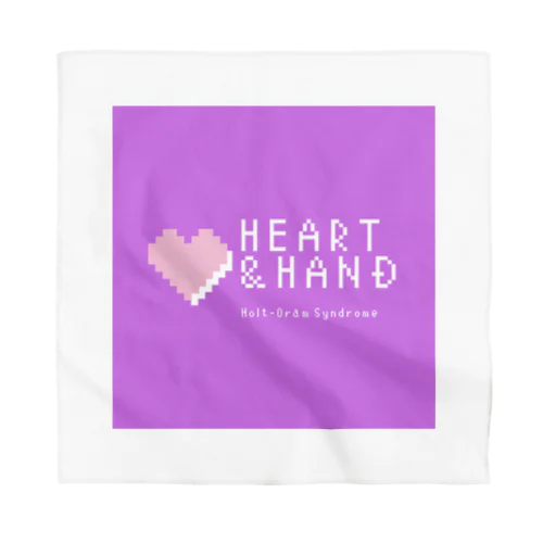 Heart & Hand のパープルオリジナルアイテム バンダナ