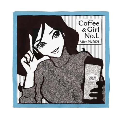 Coffee＆Girl "No.L" バンダナ