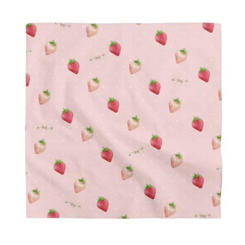 strawberry pattern バンダナ