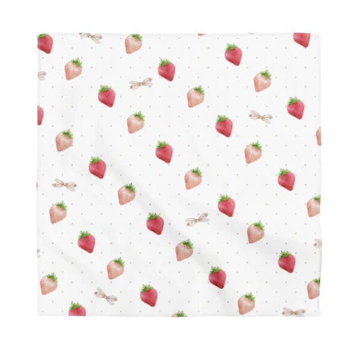 strawberry pattern バンダナ