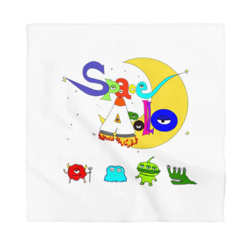 スペースアポロゴとモンスター Bandana