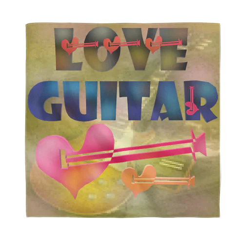 love guitar バンダナ