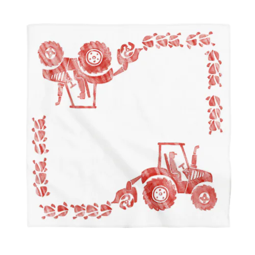 トラトラトラクター（白） Bandana