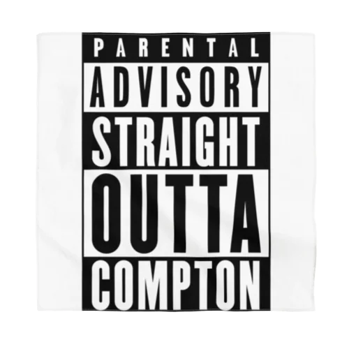 PARENTAL ADVISORY STRAIGHT OUTTA COMPTON-ペアレンタル・アドバイザリー・ストレイト・アウタ・コンプトン- ボックスロゴ Bandana