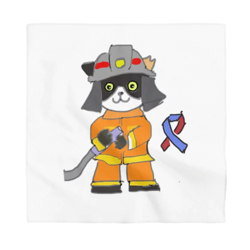 猫　国際消防士の日 Bandana