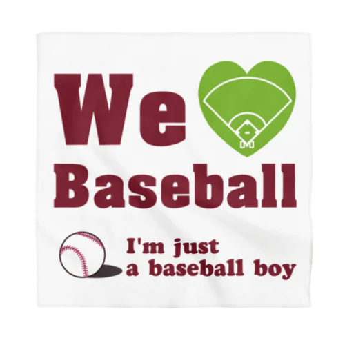 We love Baseball(レッド) 스카프