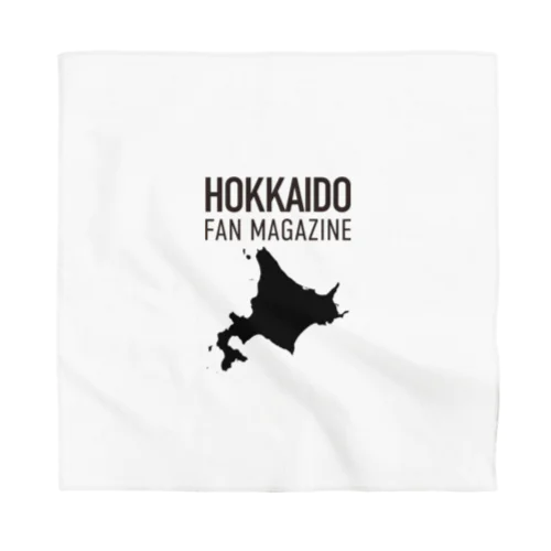 北海道ファンマガジン黒地図ロゴ Bandana