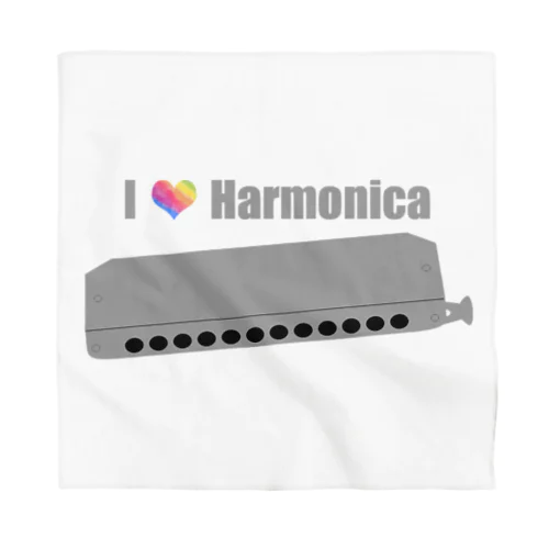 I ♥ Harmonica（北村ハーモニカ教室） バンダナ