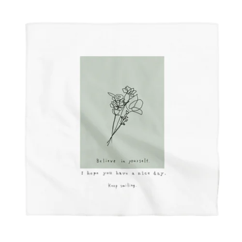 bouquet green Bandana