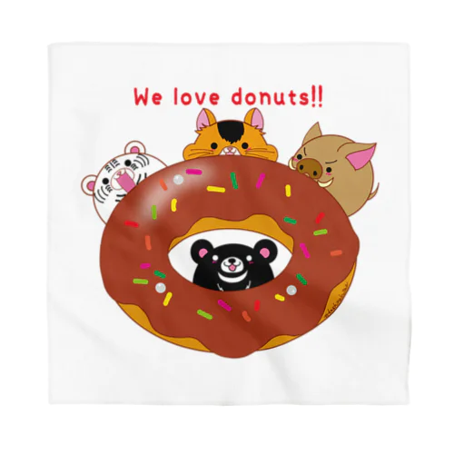 We love donuts!!  バンダナ