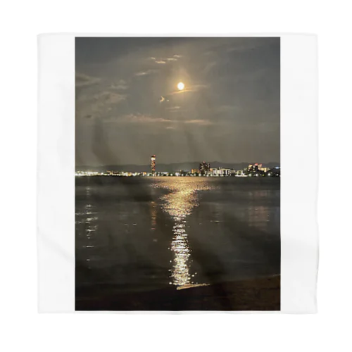 琵琶湖の満月 バンダナ