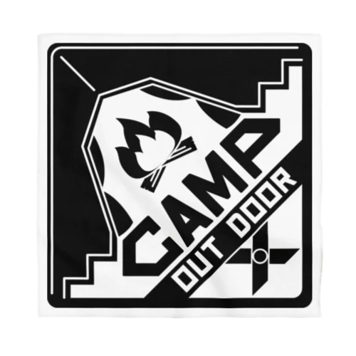 Camp・黒ロゴ バンダナ