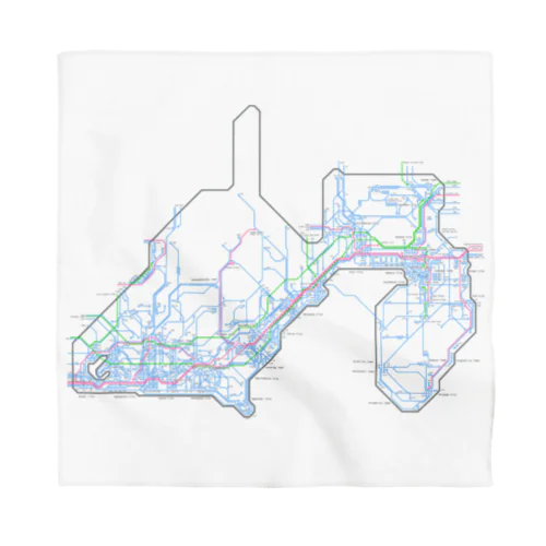 【基板風】静岡配線図【完全版】 バンダナ