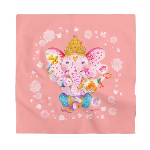 HAPPY PINK GANESH Bandana