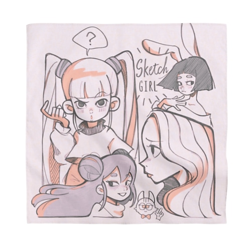 Sketch Girl(ピンク) Bandana