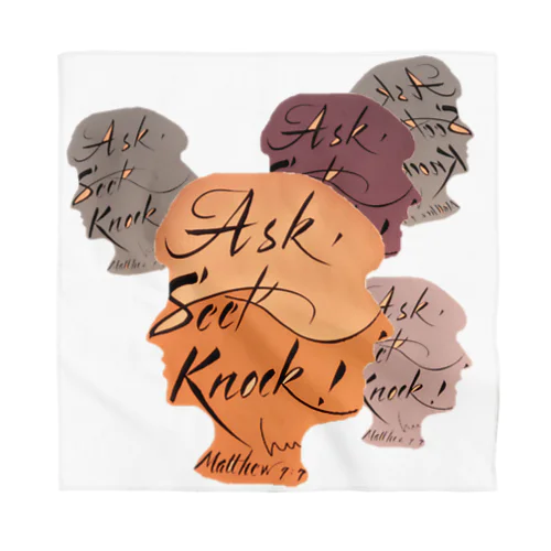 ASK SEEK KNOCK Bandana