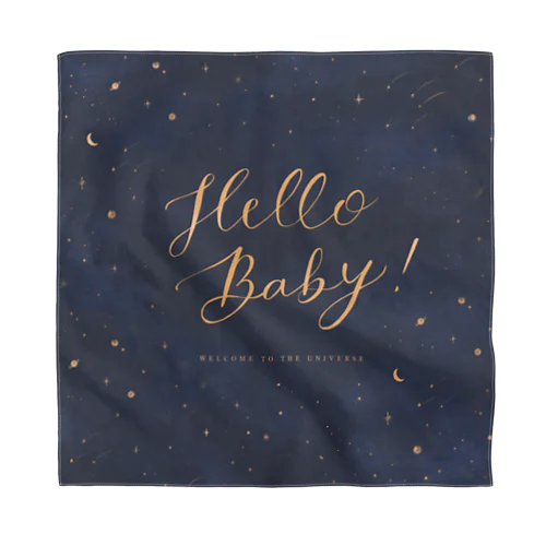 Hello Baby （宇宙ネイビー） Bandana