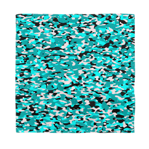 CasualCamo TurquoiseBlue カジュアル迷彩 水色 Bandana