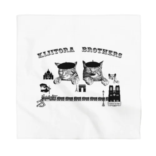 KIJITORA BROTHERS🐱Donation Items for cats きじとら兄弟🐱ひげねこ🐱凱旋門 エッフェル塔 ノートルダム大聖堂🐱 バンダナ