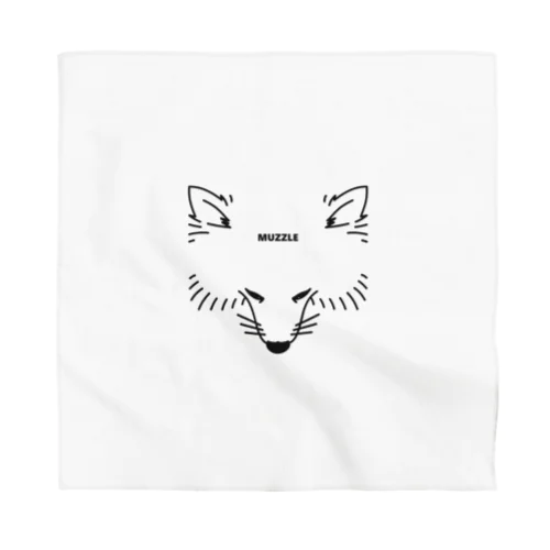 White dog Muzzle collection Bandana