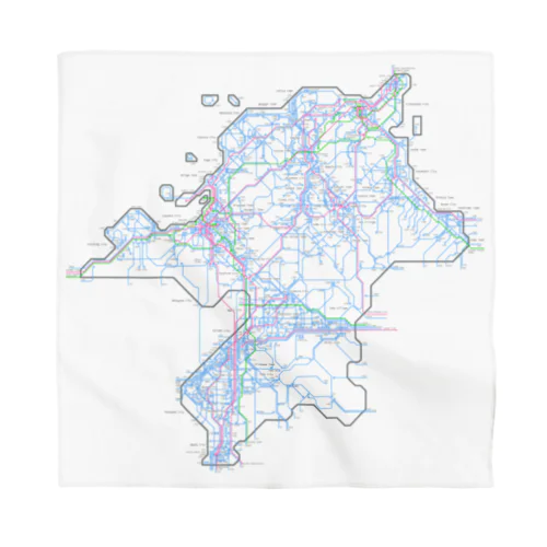 【基板風】福岡配線図【完全版】 バンダナ