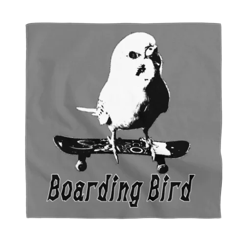 Boarding Bird Happy2（グレー） バンダナ