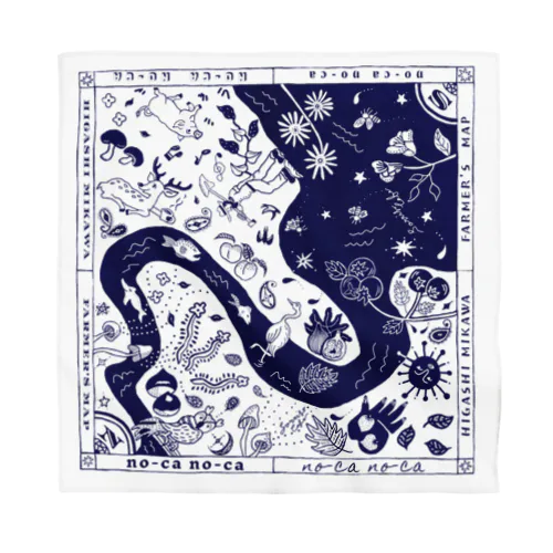 HIGASHI MIKAWA FARMER'S MAP Bandana