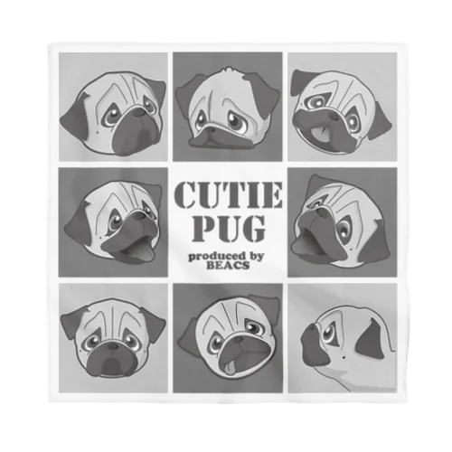 Cutie Pug 8面相 バンダナ