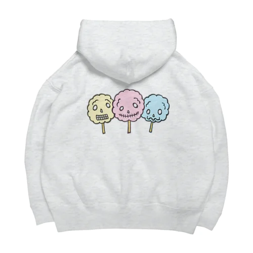 【バックプリント】ドクロ風味な綿菓子 Big Hoodie