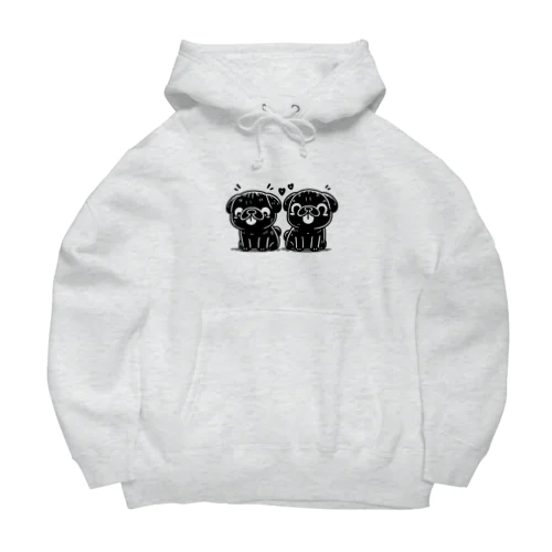 twin pug Big Hoodie