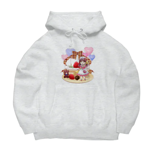 苺ショートケーキ（チェックリボン） Big Hoodie