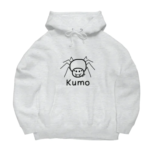 Kumo (クモ) 黒デザイン Big Hoodie