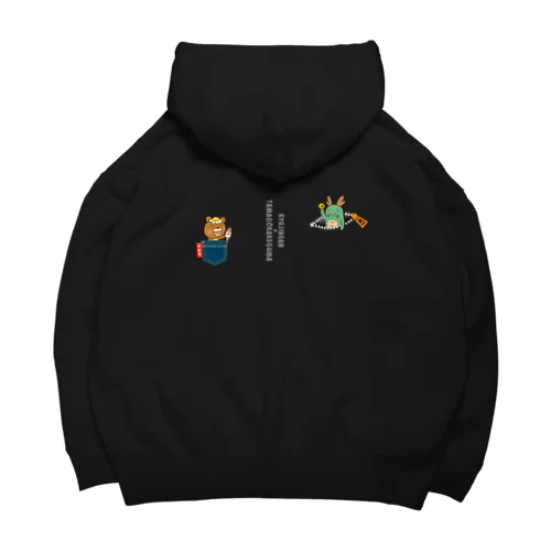 【バックプリント】龍神さんと卵かけグマ その2 Big Hoodie