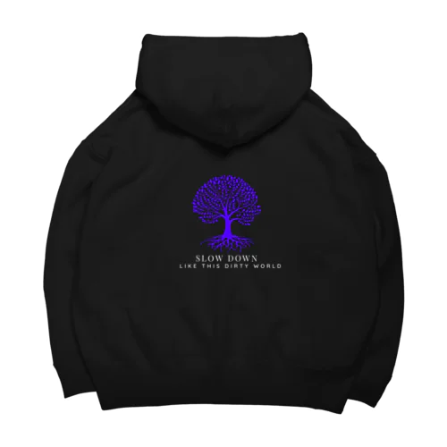 SLOWDoWN purple tree wear ビッグシルエットパーカー