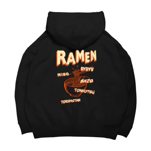 【バックプリント】ホラーデザインチックなラーメン Big Hoodie