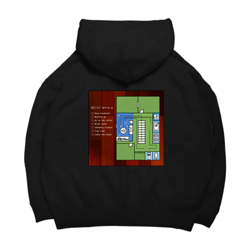 モーニングルーティン　緑 Big Hoodie