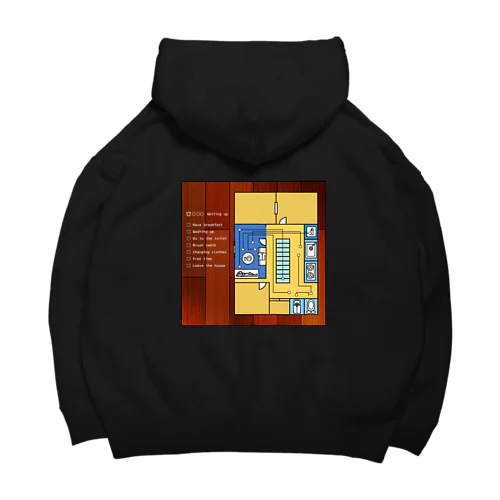 モーニングルーティン　黄 Big Hoodie