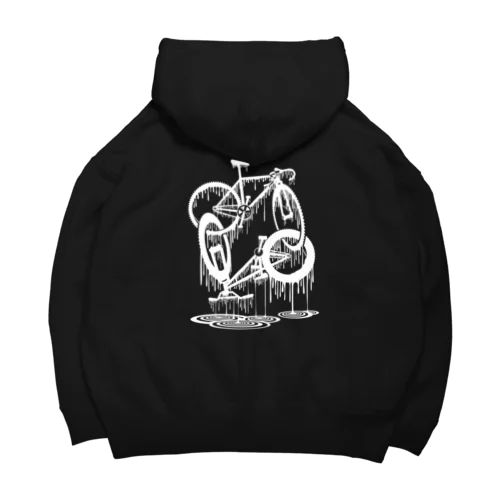 melted bikes #2 (white ink) Big Hoodie