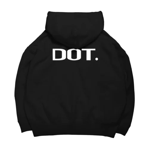 DOT. [white logo] ビッグシルエットパーカー