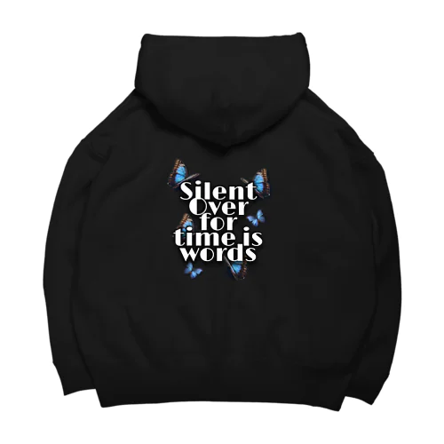 butterfly silent overパーカー Big Hoodie