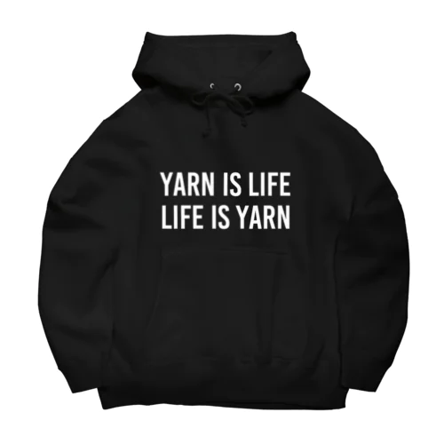 YARN IS... white ビッグシルエットパーカー