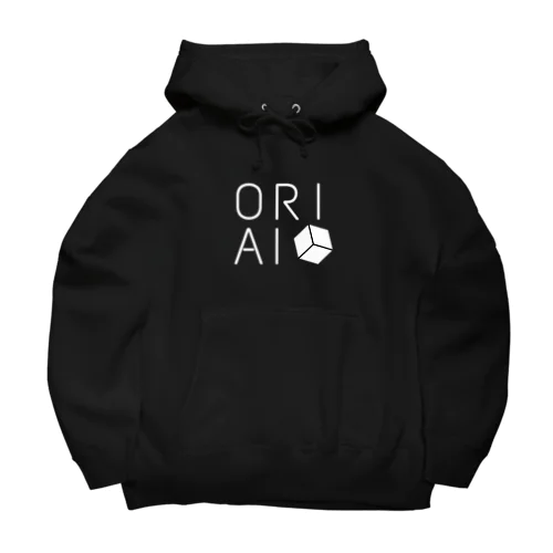 ORIAI白ロゴ 루즈핏 후디